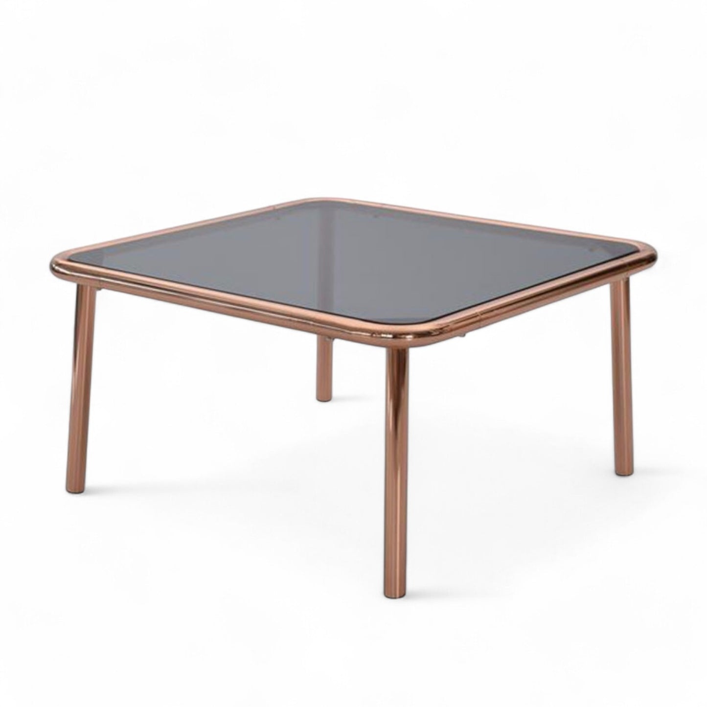 BASIC Copper and Glass Coffee Table 75x75