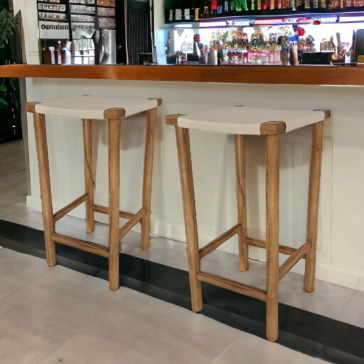 MERAPI Bar Stool | Beige - Pre Order