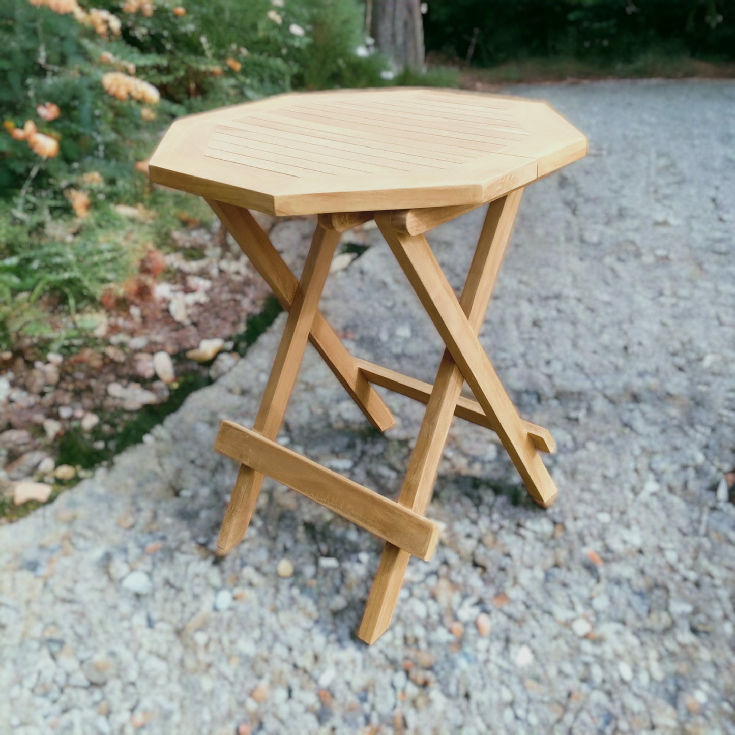 SKANÖR + PICNIC TABLE Outdoor Set | 2 Chairs with 1 Teak Wood Side Table (Octagonal)