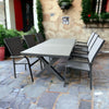 Outdoor Dining Set (Bologna Dining Table + 6 Pisa Chair) | Dark Grey