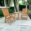 MICHELLE + CILACAP Outdoor Set 4 | 2 Reclining Chairs with 1 Coffee Table (Round)