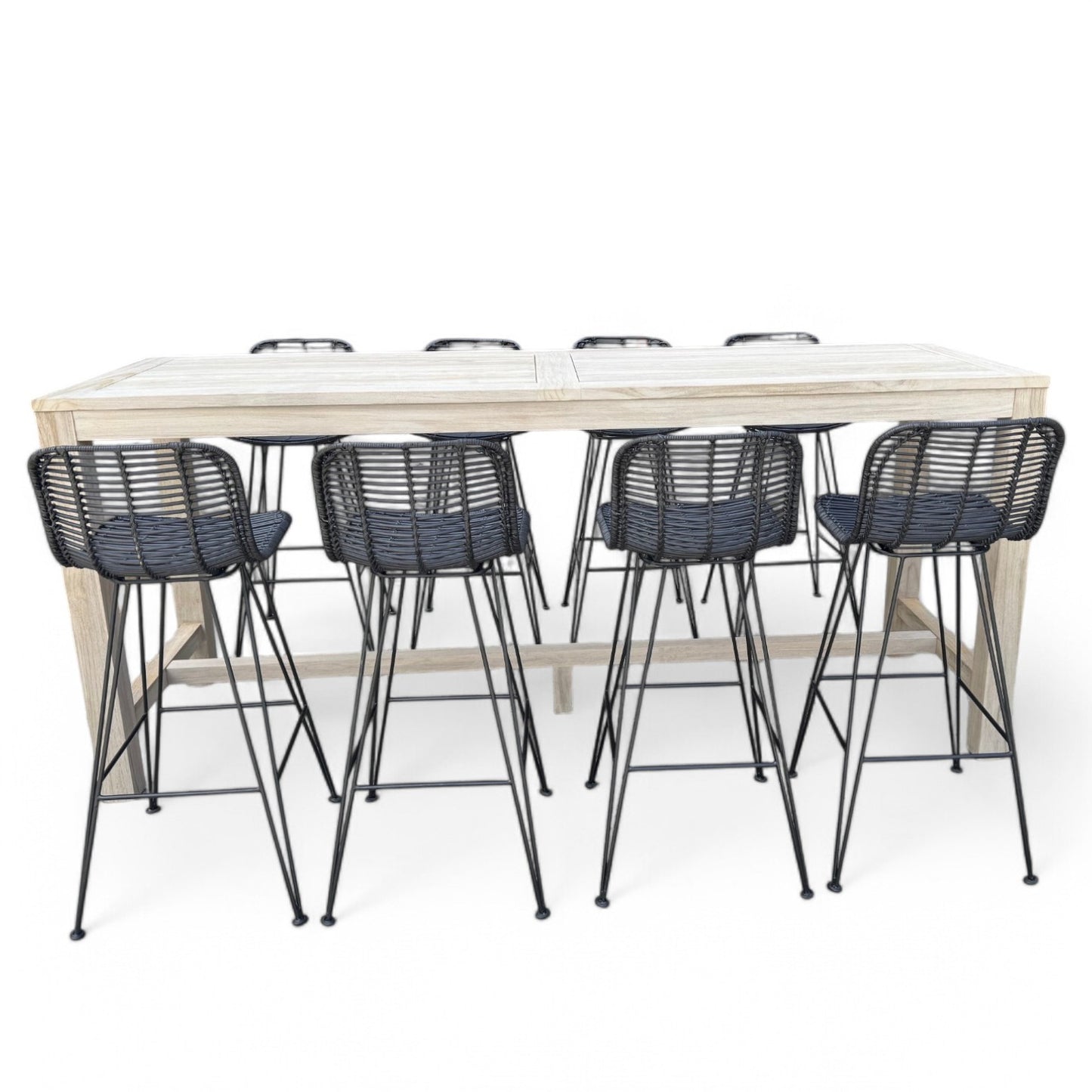 TEDUH-KYLO Bar Set | 1 Bar Table + 8 Bar Chairs