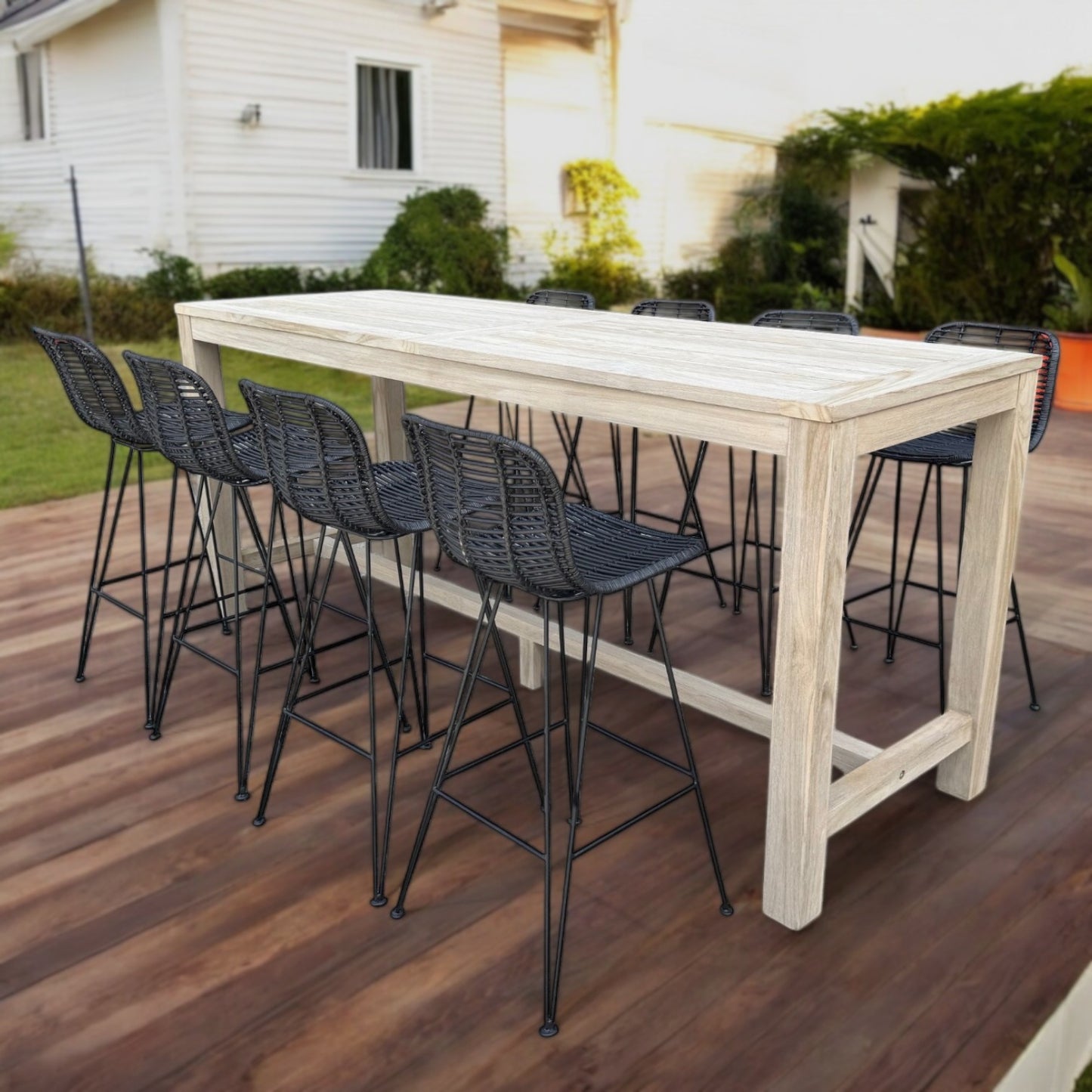 TEDUH-KYLO Bar Set | 1 Bar Table + 8 Bar Chairs