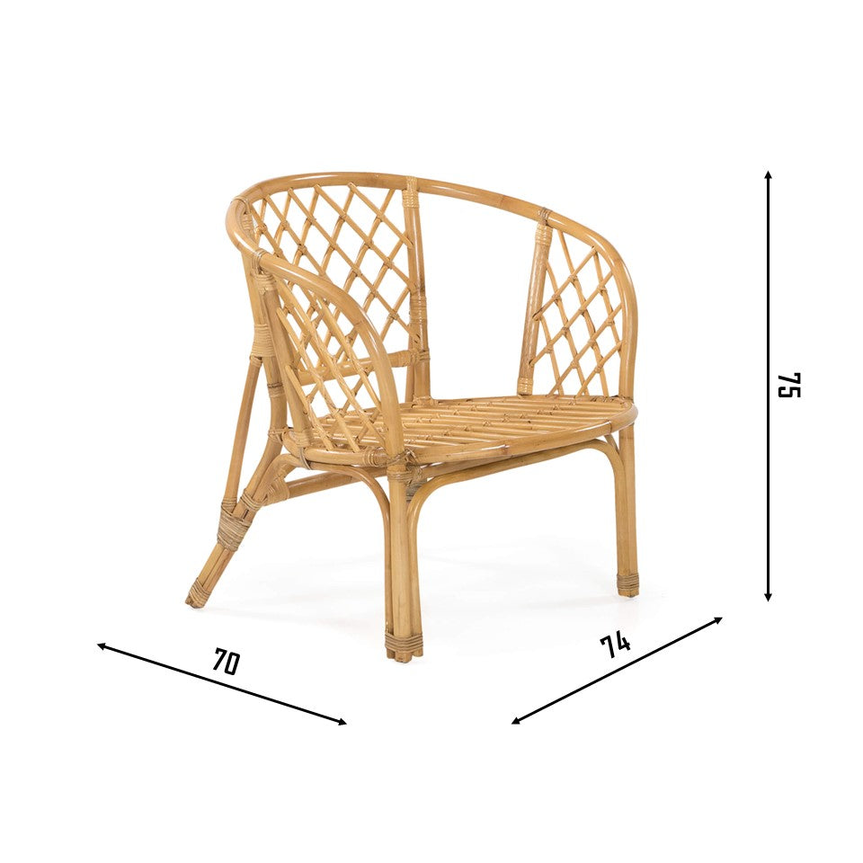 STINA Set | 2 Rattan Chairs and 1 Coffee Table - PRE ORDER