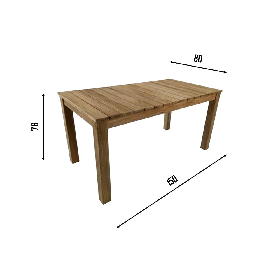 VITO + JAVA Outdoor Dining Set | Dining Table with 4 Chairs (Teak Wood)