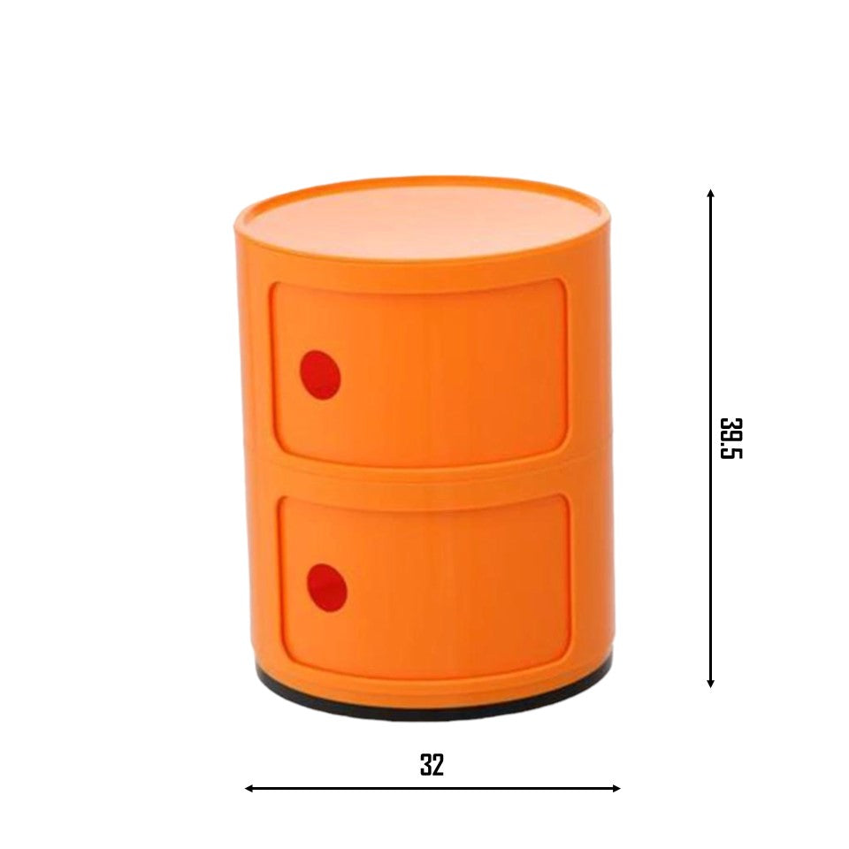 DRUM Cabinet with 2 Doors | Orange