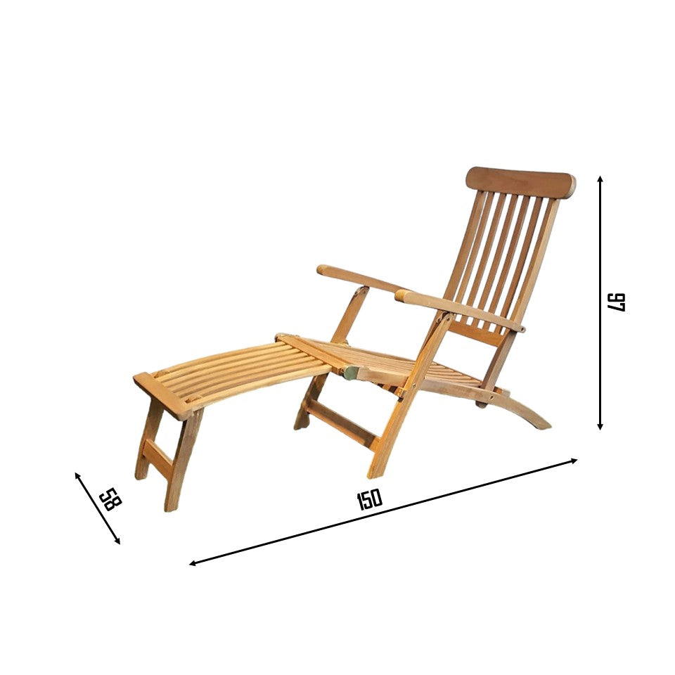 SAN DIEGO Foldable Sun Lounger | Teak Wood