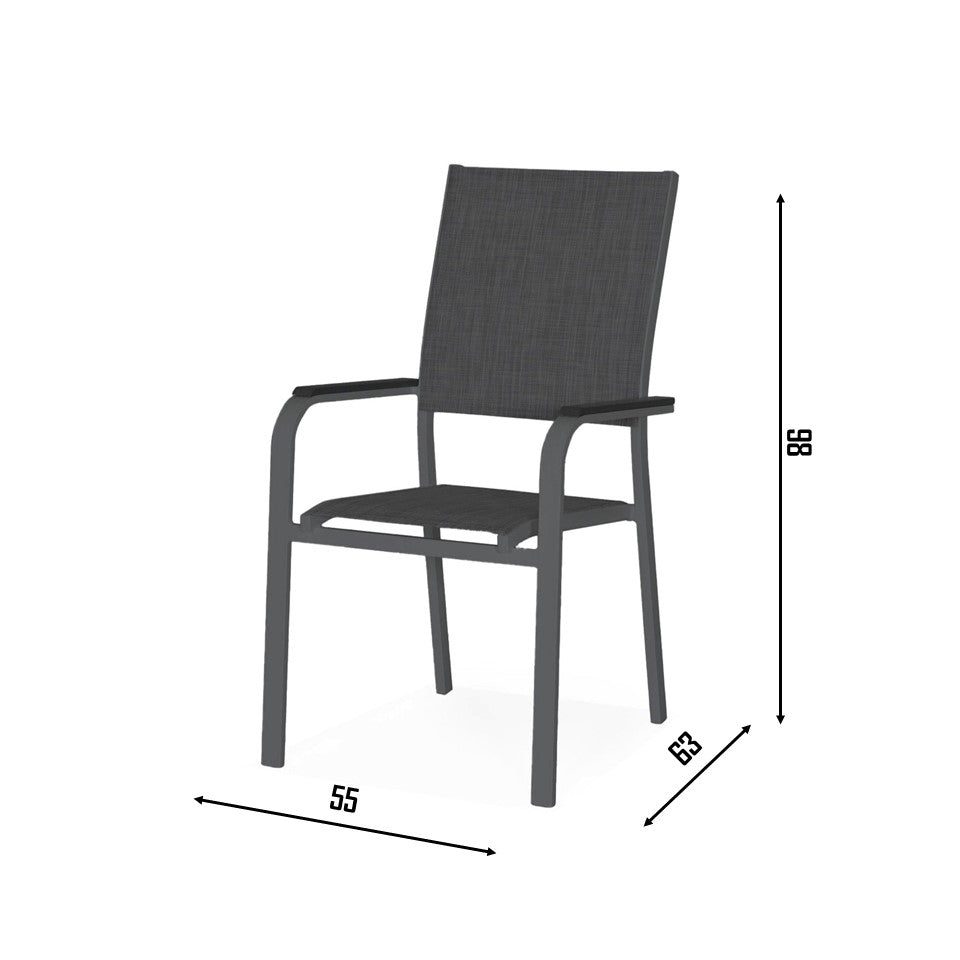 PISA + VENICE Patio Set | 2 Armchairs with 1 Side Table