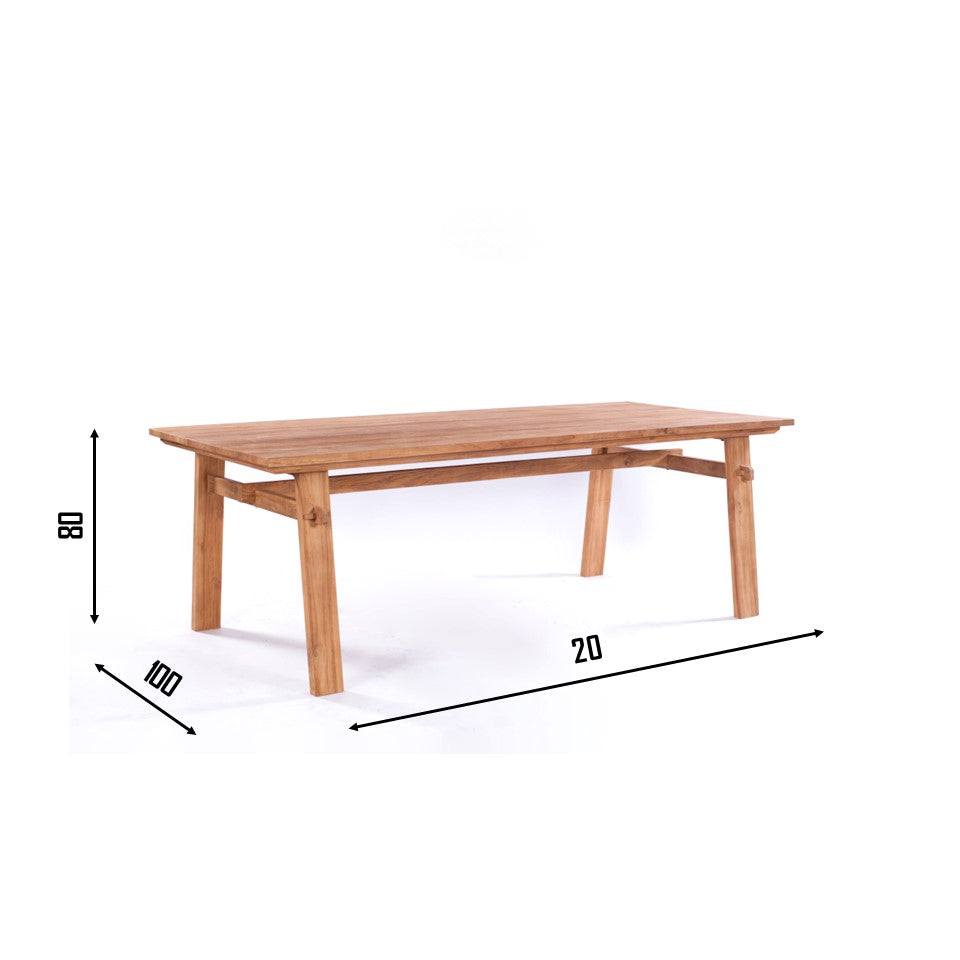 SEMARANG Table and Bench Set | Teak Wood