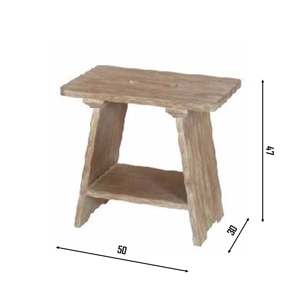 CECILIA Wooden Stool | Natural