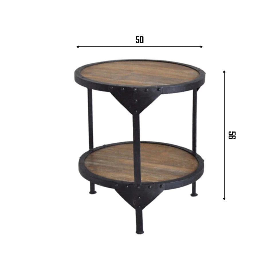 BOMBAY Industrial Wooden Side Table