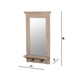 Cecilia Country Style Entryway Wall Mirror with Hooks - Natural