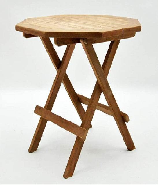 DENPASAR + CILACAP Octagonal Table | 2 Wicker Chair with 1 Teak Wood Side Table