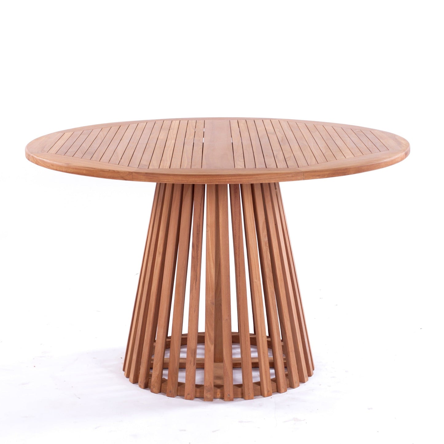 NUSA DUA + SKANÖR Outdoor Dining Set | Teak Wood Dining Round Table with 4 Armchairs