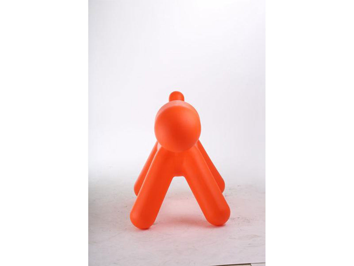 Plastic puppy sculpture chair, Orange