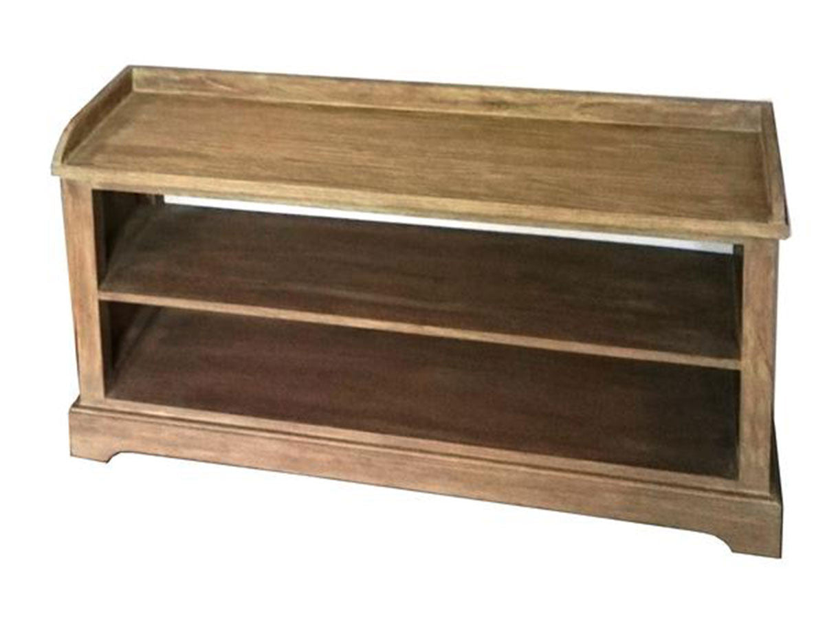 wooden shelves with seat