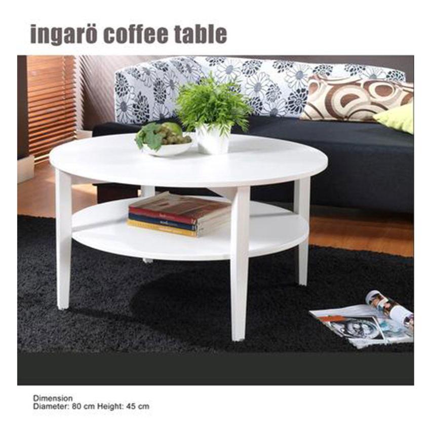 white wooden round coffee table singapore