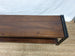 Teak wood and wrought iron TV bench