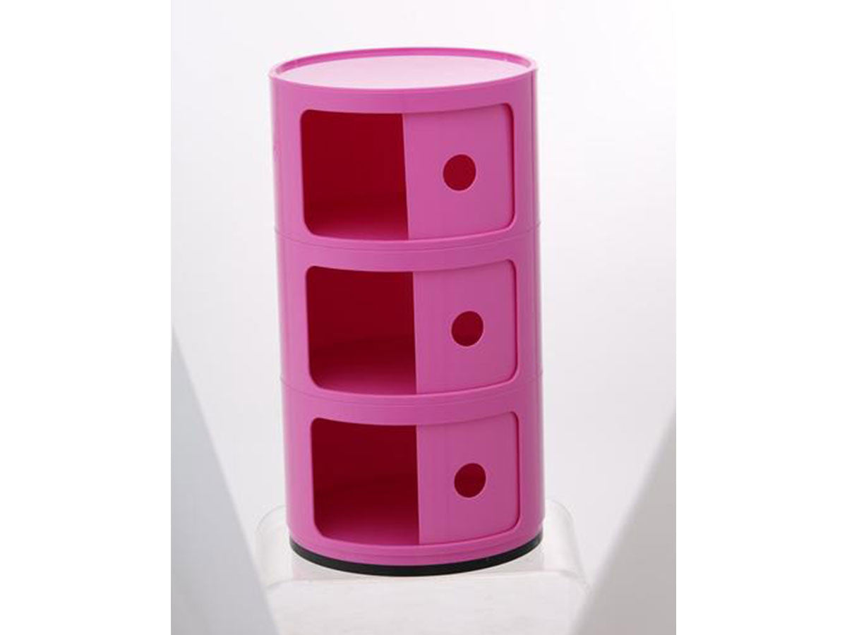 Drum Cabinet with3 Doors, pink