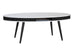 Oval black and white modern scandinavian coffee table