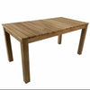 Vito rectangular teak wood outdoor dining table 120x80cm with 4 folding chair