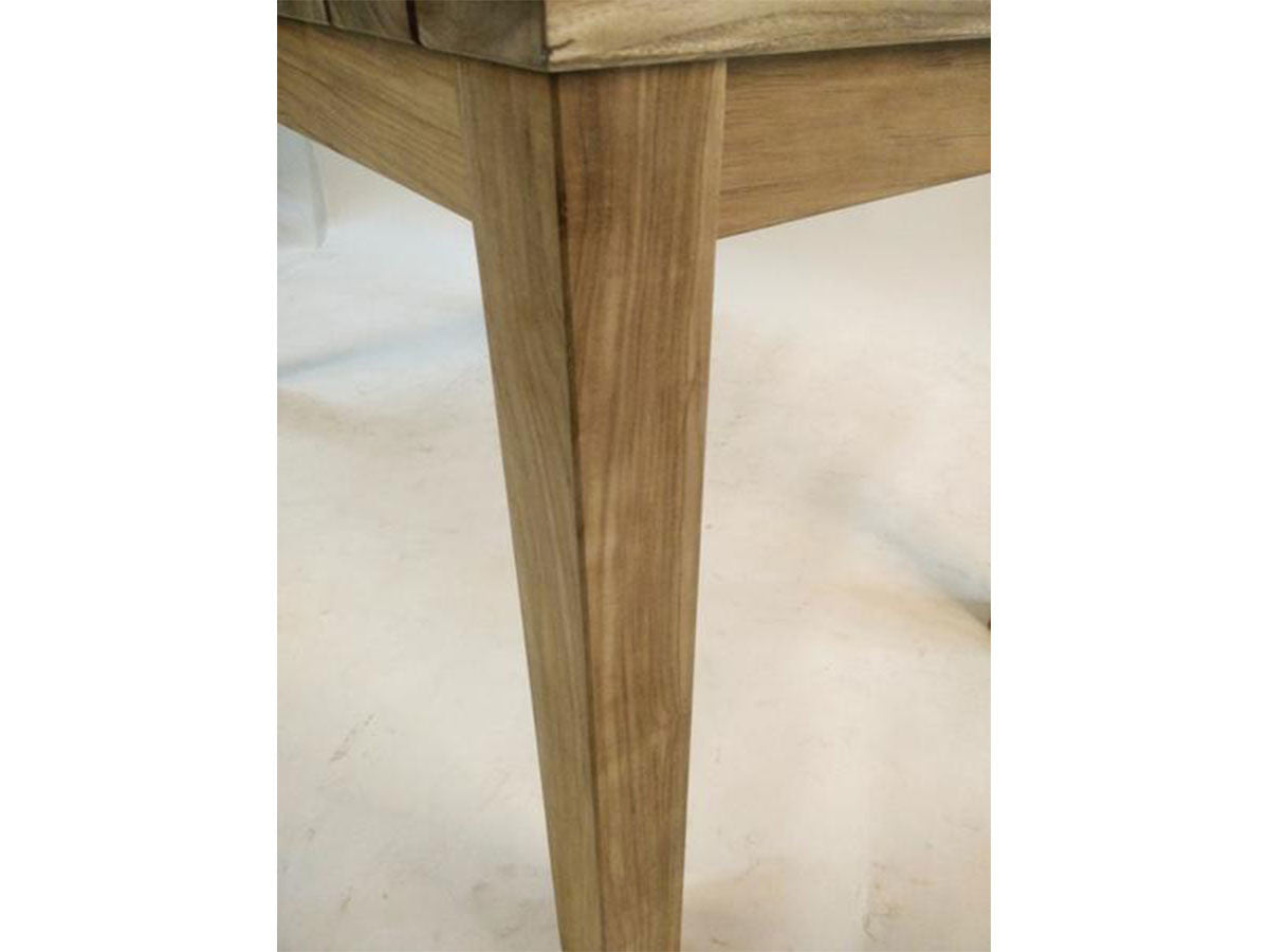 Vito rectangular teak wood outdoor dining table 150x80cm with 4 folding chair