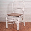 rattan dining chair white