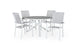 Pisa outdoor dining set with round table and stackable chairs