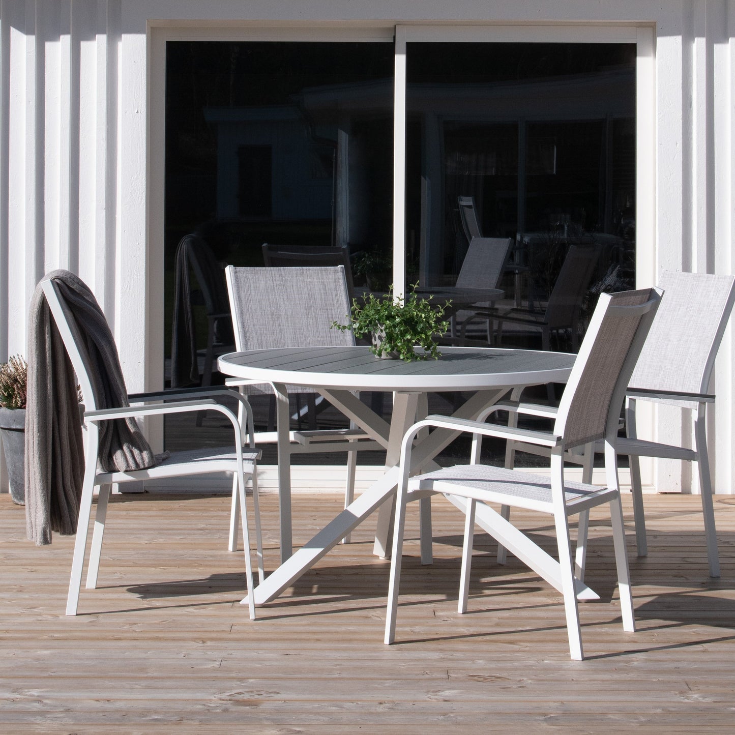 outdoor aluminium dining set