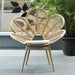 LOVE Petal Rattan Chair w/ cushion, natural
