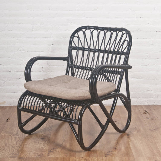 MAYA Rattan Armchair | Black
