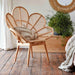 LOVE Petal Rattan Chair w/ cushion, natural