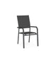 Pisa black 120cm round dining table with 4 stackable chairs