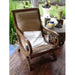 Plantation Teak Armchair Lounger With Cushioned Rattan