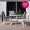 PISA Outdoor Dining Set | 1 Round Table with 4 Armchairs