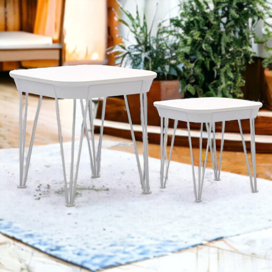 ESTER Set of 2 White Modern Coffee Tables