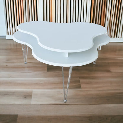 CLOUD White Modern Organic Shaped Coffee Table