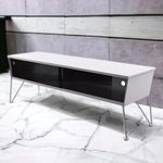 ESTER TV Cabinet | White Metal Legs