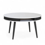 HUGO Round Scandinavian Coffee Table | Black/white