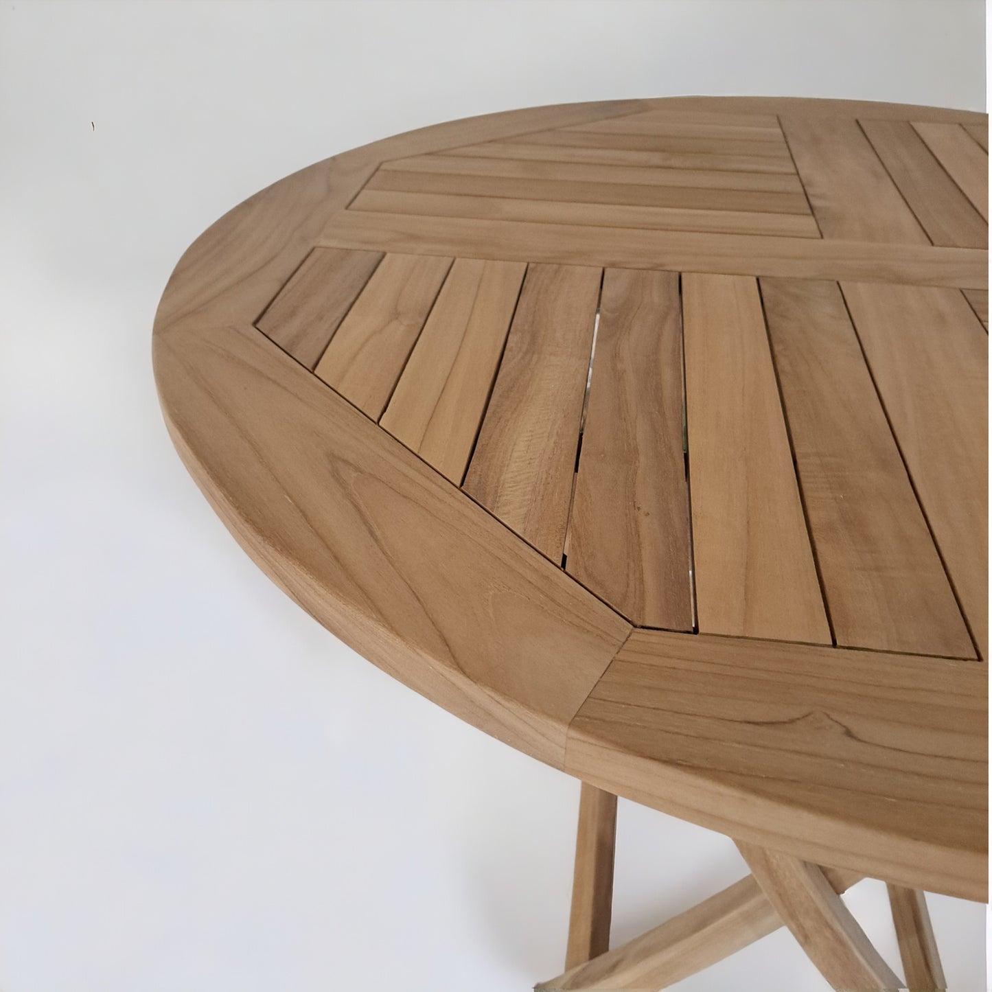 JAVA Outdoor Set (Teak Wood) | Dining Table (Round 100) with 4 Armchairs