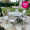 PISA Outdoor Dining Set | 1 Dining Table with 6 Armchairs