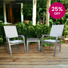 PISA + VENICE Patio Set | 2 Armchairs with 1 Side Table