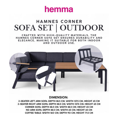 HAMNES Corner Sofa Set | Outdoor FREE PATIO UMBRELLA
