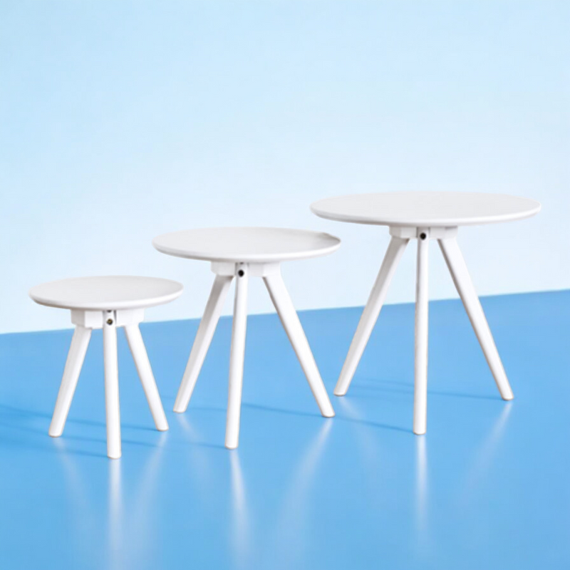 Ystad White Nest of Tables