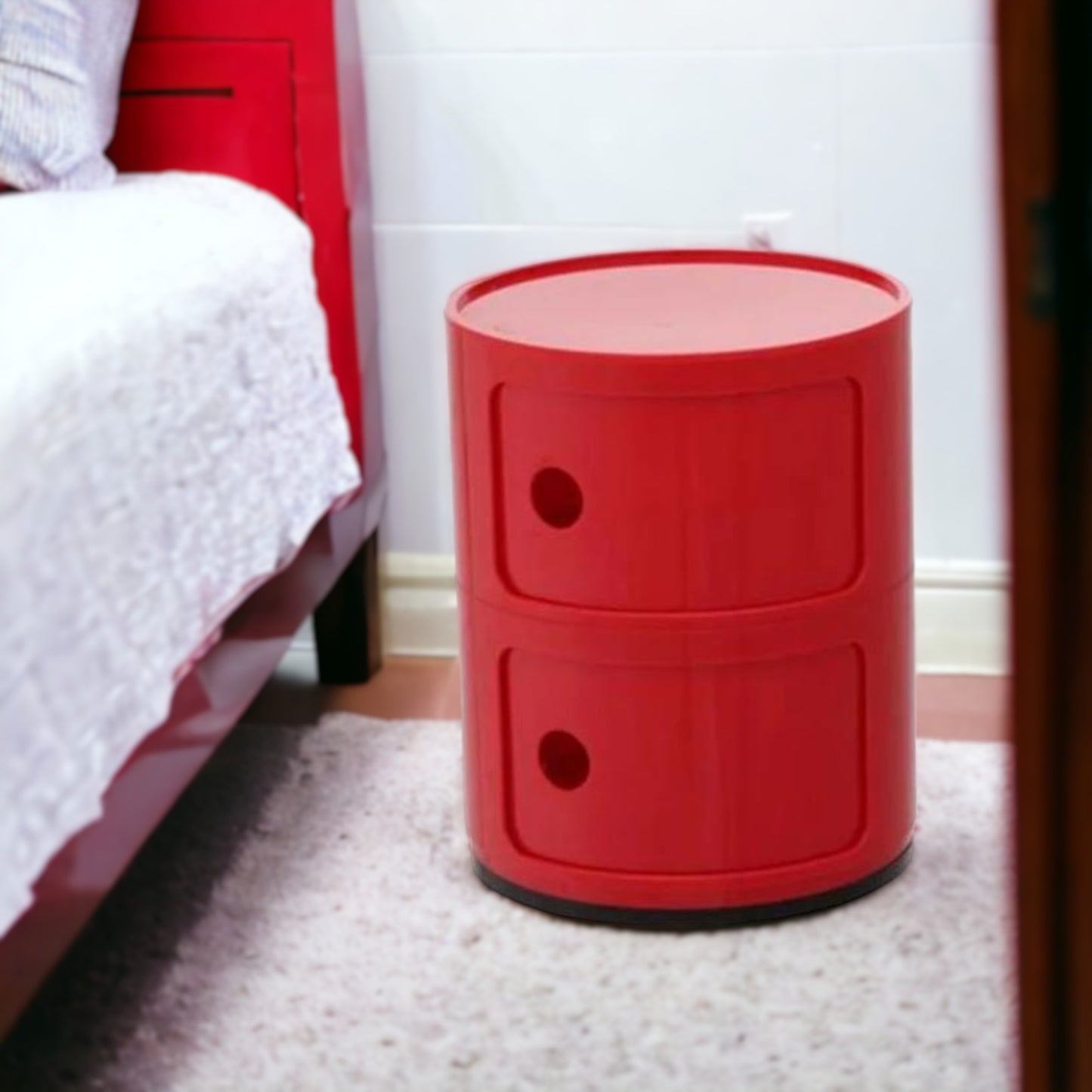 DRUM Cabinet with 2 Doors | Red