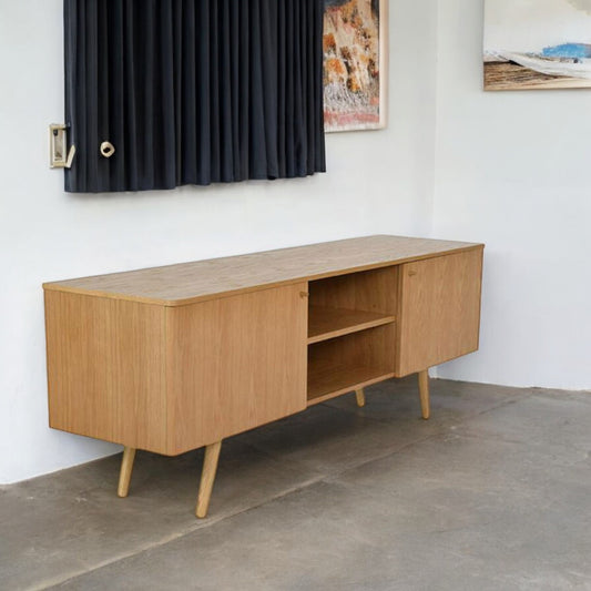 NILS Scandinavian TV Console Cabinet | Natural