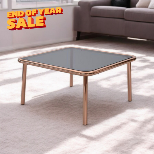 BASIC Copper and Glass Coffee Table 75x75