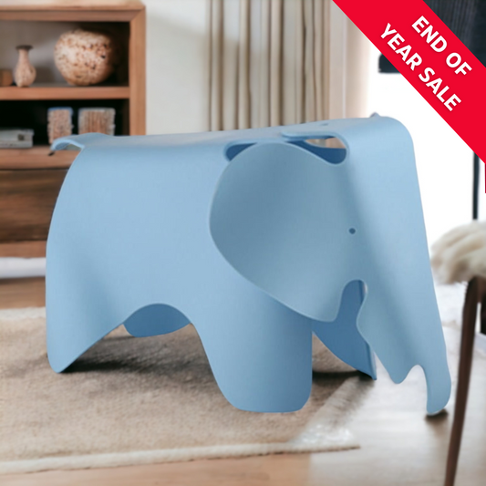 ELEPHANT Decorative Plastic Stool | Blue