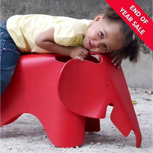 ELEPHANT Decorative Plastic Stool | Red