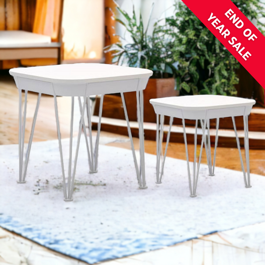 ESTER Set of 2 White Modern Coffee Tables